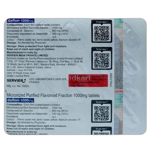 daflon 1000mg tablet 20's